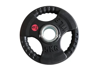 Gli accessori neri di allenamento della palestra hanno riparato il piatto di gomma del peso per body building