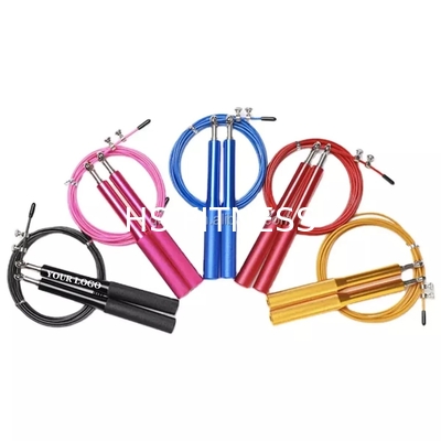 Logo Training Fintness Accessories Aluminum su ordinazione all'ingrosso salta la corda di salto di plastica della corda