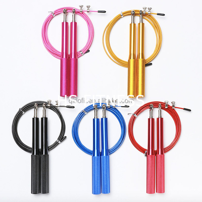 Logo Training Fintness Accessories Aluminum su ordinazione all'ingrosso salta la corda di salto di plastica della corda