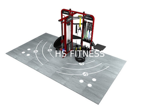 Annuncio pubblicitario della macchina di Crossfit Rogue Gym Equipment Synergy Fitness con gli accessori