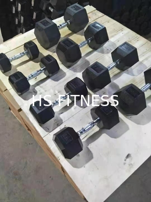 Gli accessori neri di allenamento della palestra hanno riparato la testa di legno rivestita di gomma della sfortuna per body building